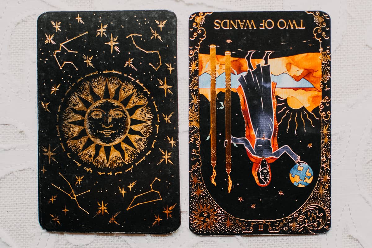 The Two of Wands as feelings in the reversed position. 